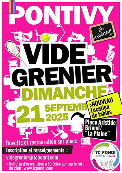 Vide grenier dimanche 21 septembre
