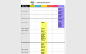 Horaires et lieux d'entrainement à partir du 26 septembre