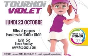 Tournoi Violet de la Galaxie Tennis le 23 Octobre 2017