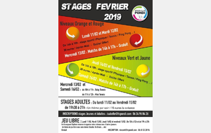 Stages pendant les vacances de février