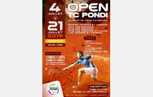Tournoi Open du TC Pondi du 4 au 21 juillet