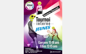 Tournoi interne Jeune pendant les vacances de la Toussaint