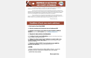 Document relatif aux conditions d'accès aux courts extérieurs
