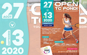 Annulation du Tournoi Open du club | 27 août au 13 septembre 2020