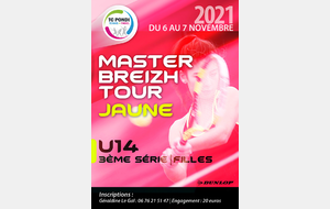 Master Breizh Tour Jaune U14 Filles 3è série | 6 & 7 novembre 2021