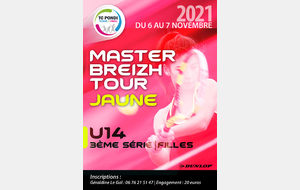 Master Breizh Tour Jaune U14 Filles 3è série | 6 &amp; 7 novembre 2021