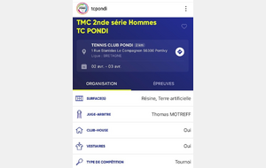 TMC 2ème série le 2 et 3 avril 2022