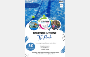 Padel - Tournoi interne au TC Pondi du 3 au 22 juin 2024