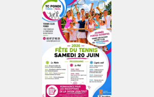 Fête du Tennis le samedi 20 juin 2026