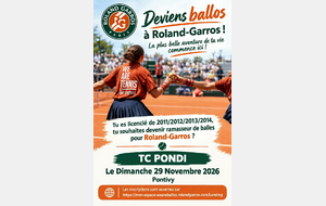 RAMASSEURS DE BALLE ROLAND GARROS