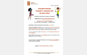 Animation Ligue de Bretagne de Tennis - Niveau Orange à Vert
