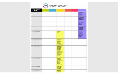Horaires et lieux d'entrainement à partir du 26 septembre