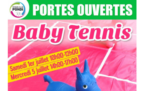 Portes ouvertes &quot;Baby Tennis&quot; les 1er et 5 juillet