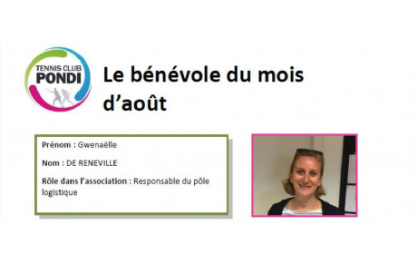 Le bénévole du mois