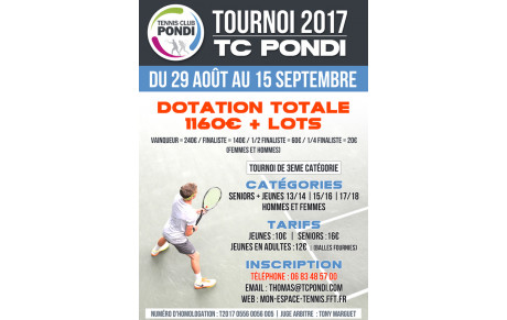 Tournoi de la rentrée homologué FFT | Inscrivez-vous!