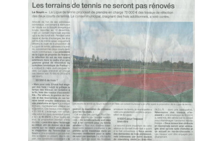 Les terrains exterieurs du Sourn ne seront pas rénovés