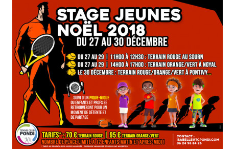 Stages Jeunes | 27 au 30 décembre