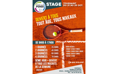 Stage pendant les vacances de la Toussaint