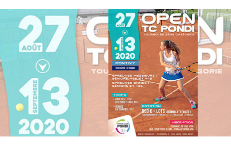 Annulation du Tournoi Open du club | 27 août au 13 septembre 2020