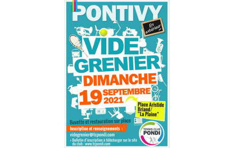Brocante du TC Pondi en &quot;plein air&quot; 19 septembre 2021