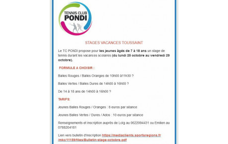 Stages Vancances Toussaint