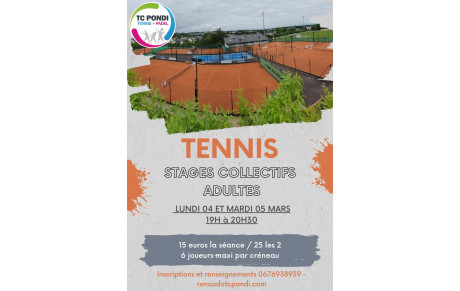 Stage pendant les vacances d'hivers