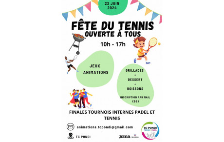 Fête du tennis samedi 22 juin