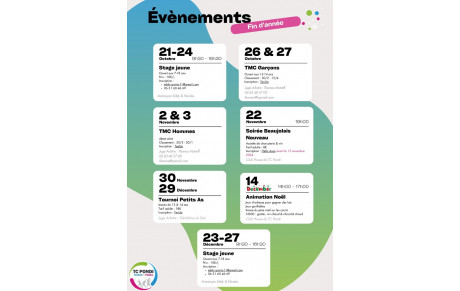Evénements 2024 au TC Pondi
