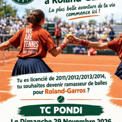 RAMASSEURS DE BALLE ROLAND GARROS