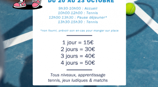 Stage jeunes 7/18 ans pendant les vacances de la toussaint